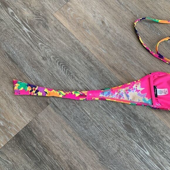 Old Navy bikini 2 piece bathing/swim suit pink floral med top large bottom NWOT - Picture 12 of 14